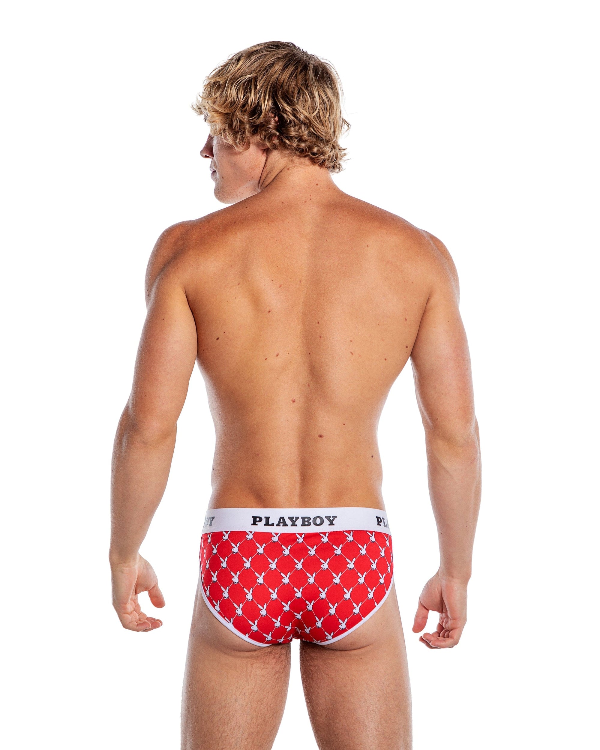 Roma Red / small PBLI169 - Playboy Mens Argyle Briefs PBLI169-Red/Wht-S PBLI169 - Playboy Mens Argyle Briefs Lingerie