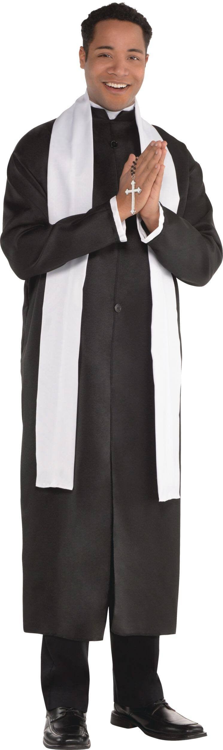 SoHot Clubwear Black / One Size Men's Father Priest 3-Piece Costume SHC-FATHER-OS-IN-STOCK Men's Father Priest 3-Piece Cosplay Halloween Costume Apparel & Accessories > Costumes & Accessories > Costumes