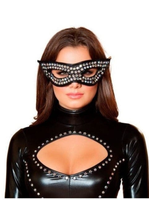 SoHotClubwear.com Rhinestone Cat Eye Mask 2023 Sexy Rhinestone Cat Eye Mask - Roma Costume MM4402