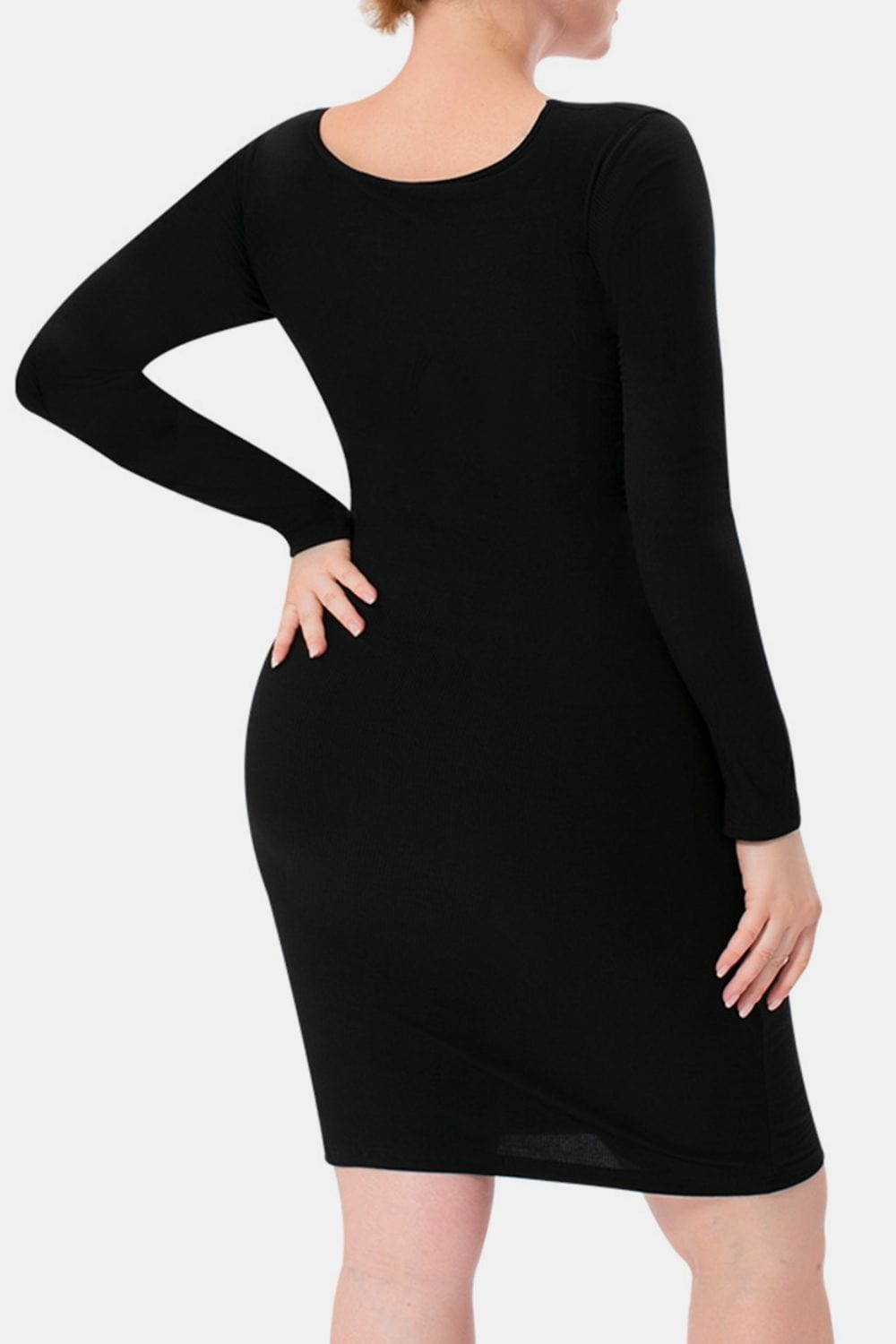 Trendsi Basic Bae Full Size Built-In Shapewear Square Neck Long Sleeve Dress Basic Bae Full Size Built-In Shapewear Square Neck Long Sleeve Dress Apparel &amp; Accessories &gt; Clothing &gt; Dresses