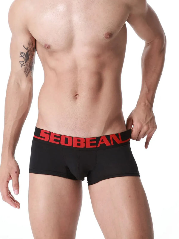 Trendsi Black / M Men's Letter Contrast Panty 100400109510395 Men's Letter Contrast Panty Apparel & Accessories > Clothing > Dresses