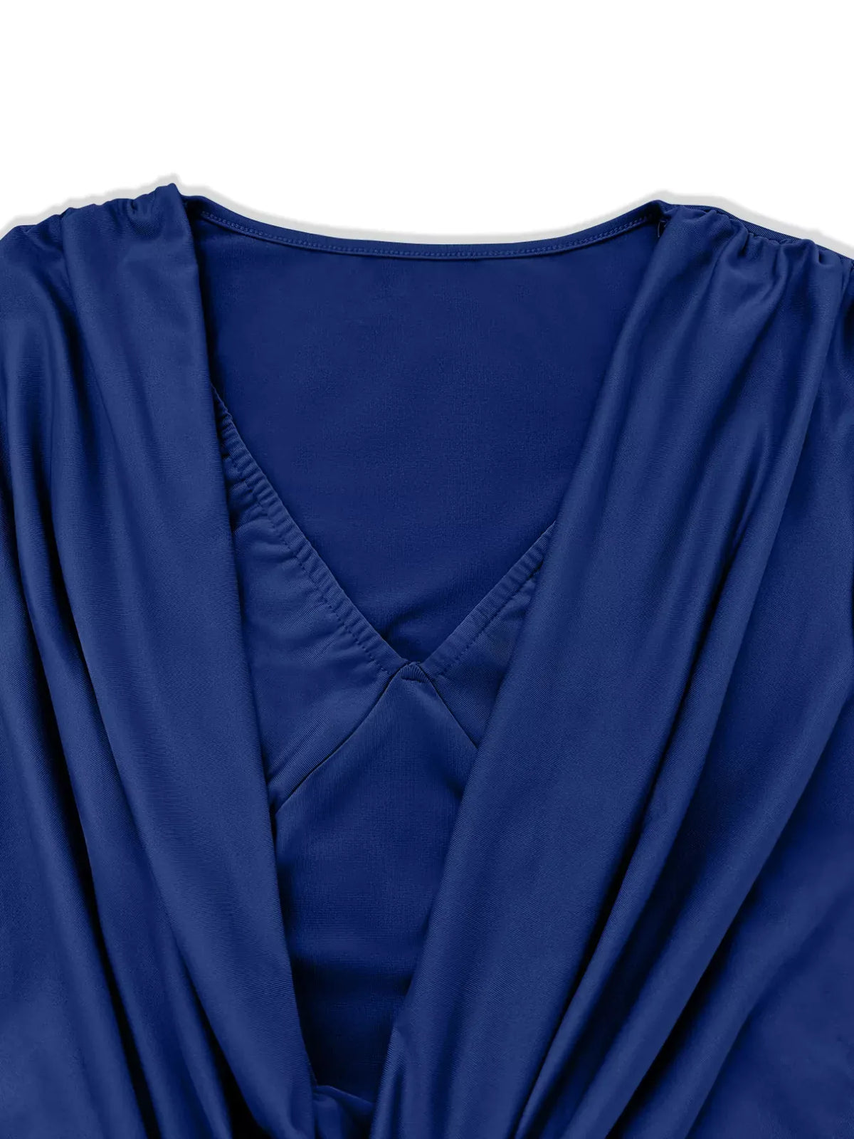 Trendsi Draped V-Neck Long Sleeve Bodycon Mini Dress Draped V-Neck Long Sleeve Bodycon Mini Dress Apparel & Accessories > Clothing > Dresses