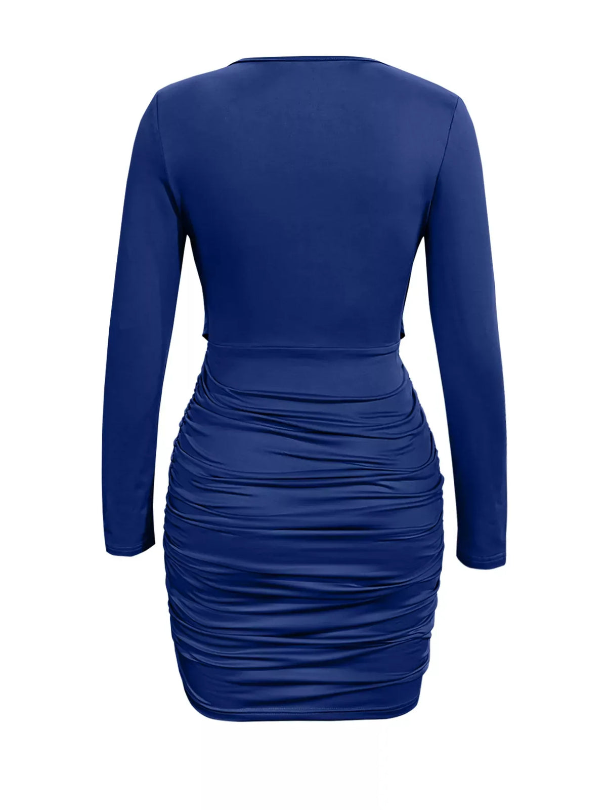 Trendsi Draped V-Neck Long Sleeve Bodycon Mini Dress Draped V-Neck Long Sleeve Bodycon Mini Dress Apparel & Accessories > Clothing > Dresses