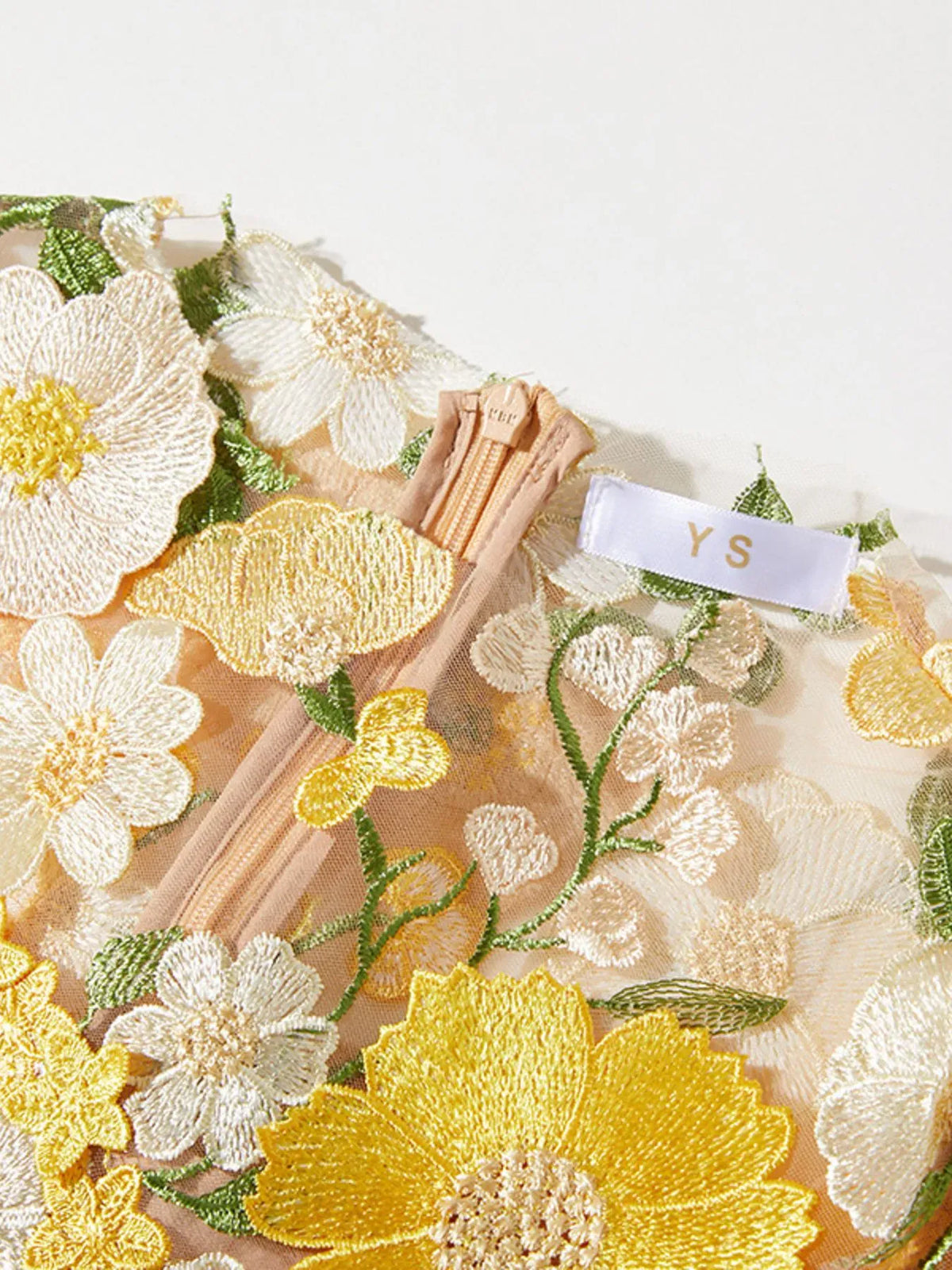 Trendsi Floral Embroidered Mesh Long Sleeve Midi Dress Floral Embroidered Mesh Long Sleeve Midi Dress Apparel & Accessories > Clothing > Dresses