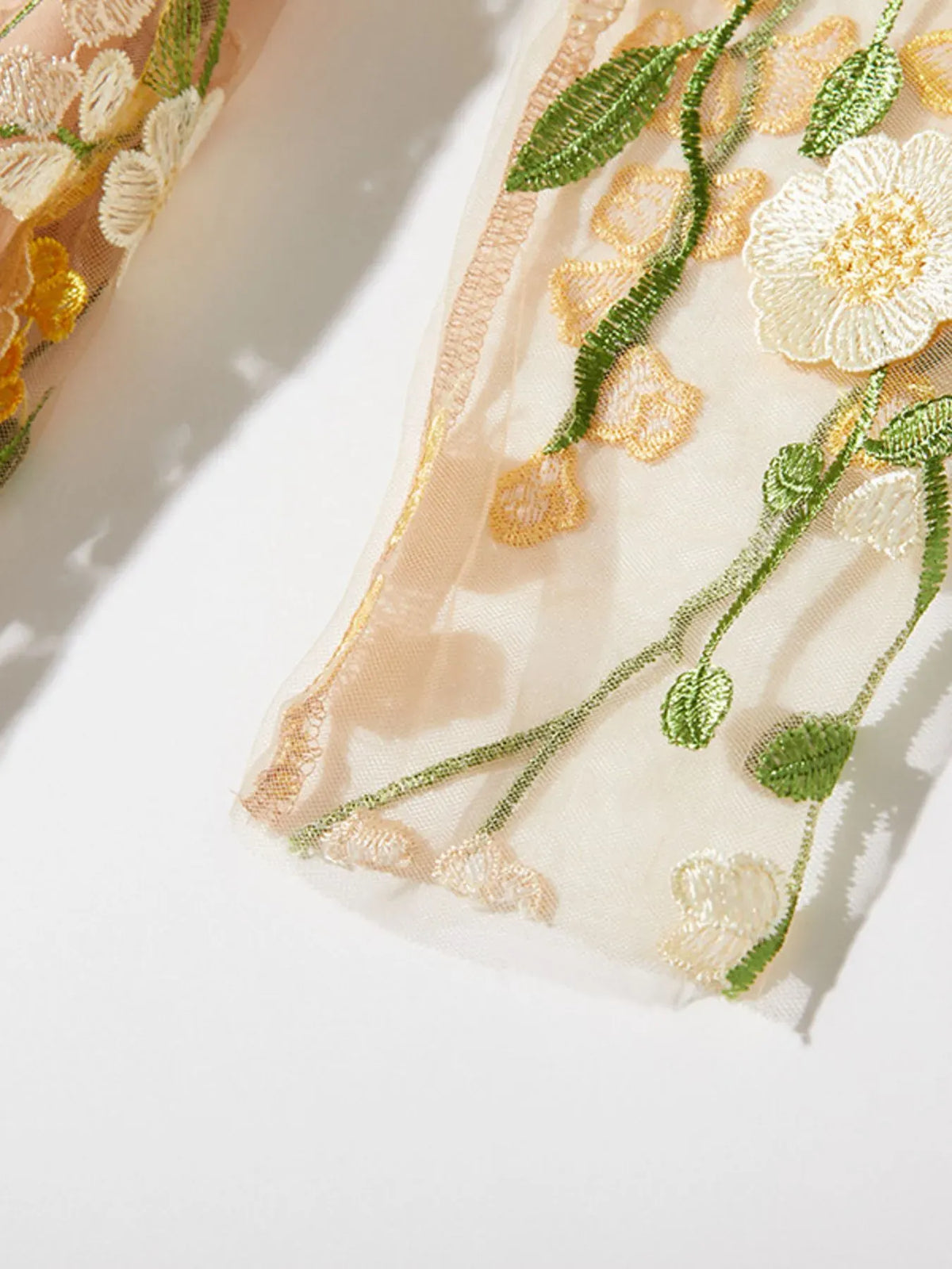 Trendsi Floral Embroidered Mesh Long Sleeve Midi Dress Floral Embroidered Mesh Long Sleeve Midi Dress Apparel & Accessories > Clothing > Dresses