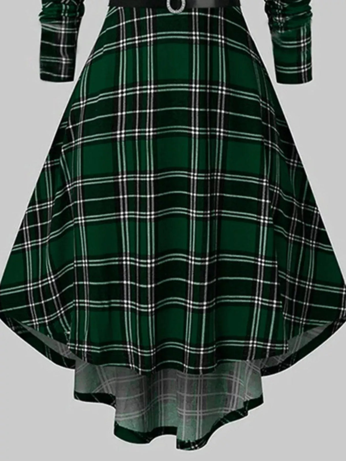 Trendsi Fuzzy Trim Long Sleeve Christmas Dress Fuzzy Trim Long Sleeve Christmas Dress Apparel & Accessories > Clothing > Dresses