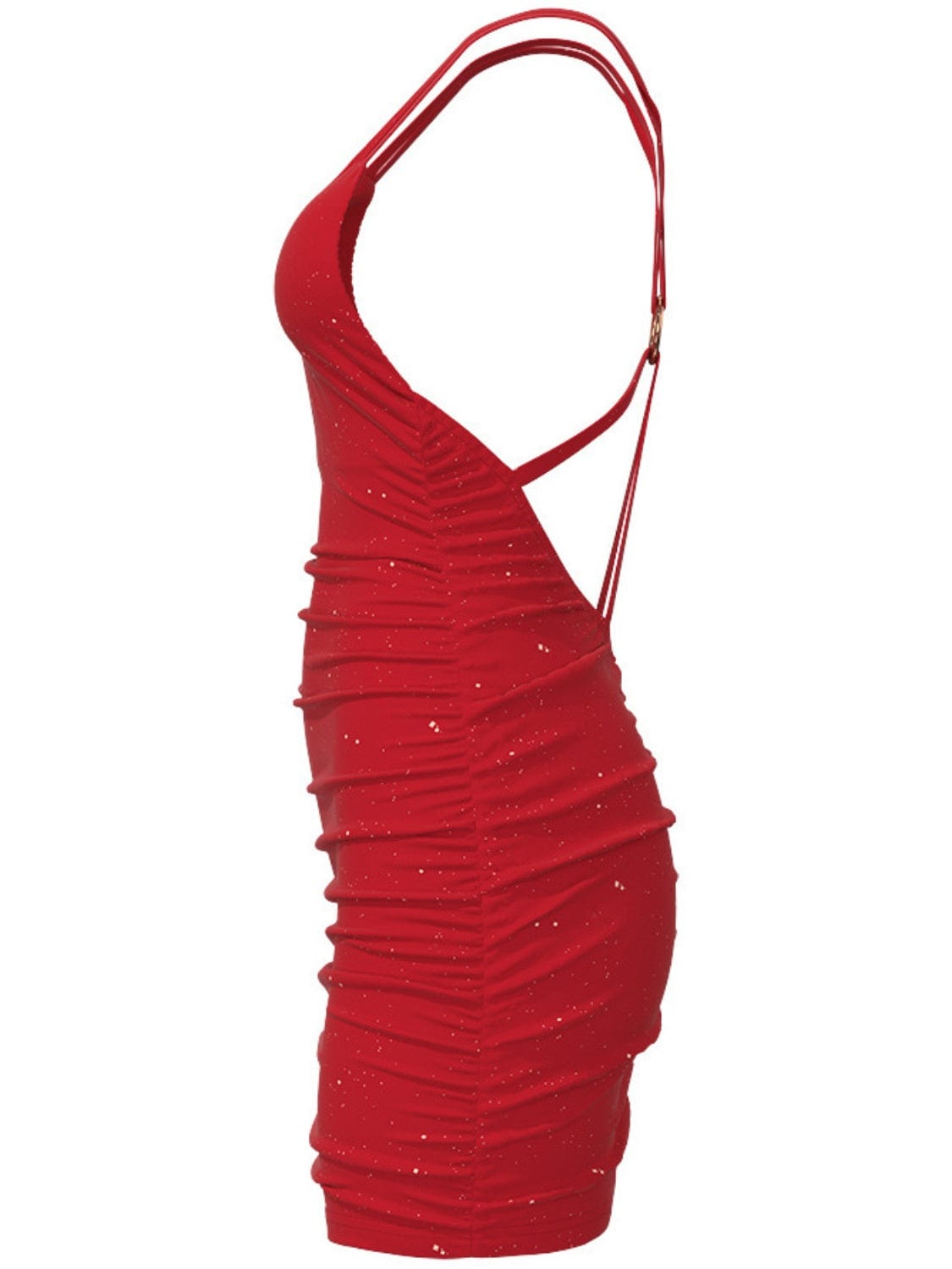 Trendsi Glitter Double Spaghetti Straps Mini Dress Apparel &amp; Accessories &gt; Clothing &gt; Dresses