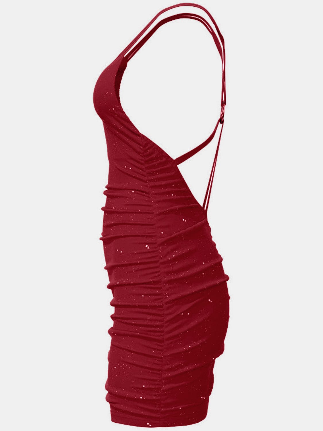 Trendsi Glitter Double Spaghetti Straps Mini Dress Apparel &amp; Accessories &gt; Clothing &gt; Dresses