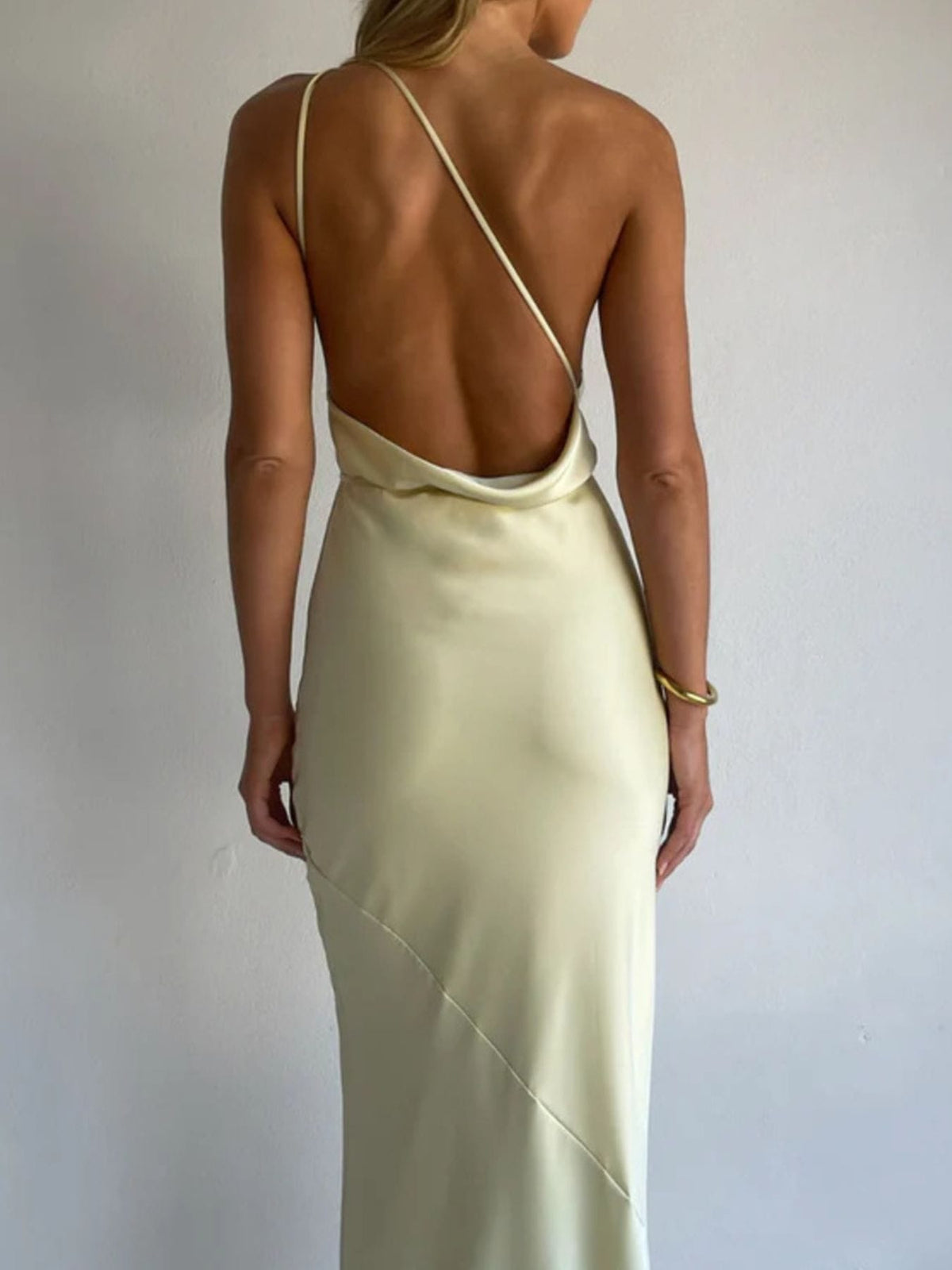 Trendsi Halter Neck Satin Maxi Dress Halter Neck Satin Maxi Dress Apparel & Accessories > Clothing > Dresses