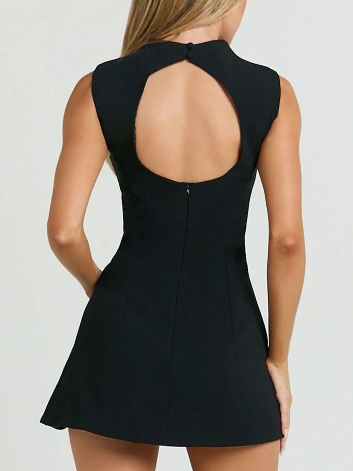 Trendsi Mock Neck Sleeveless Mini Dress Mock Neck Sleeveless Mini Dress Apparel & Accessories > Clothing > Dresses