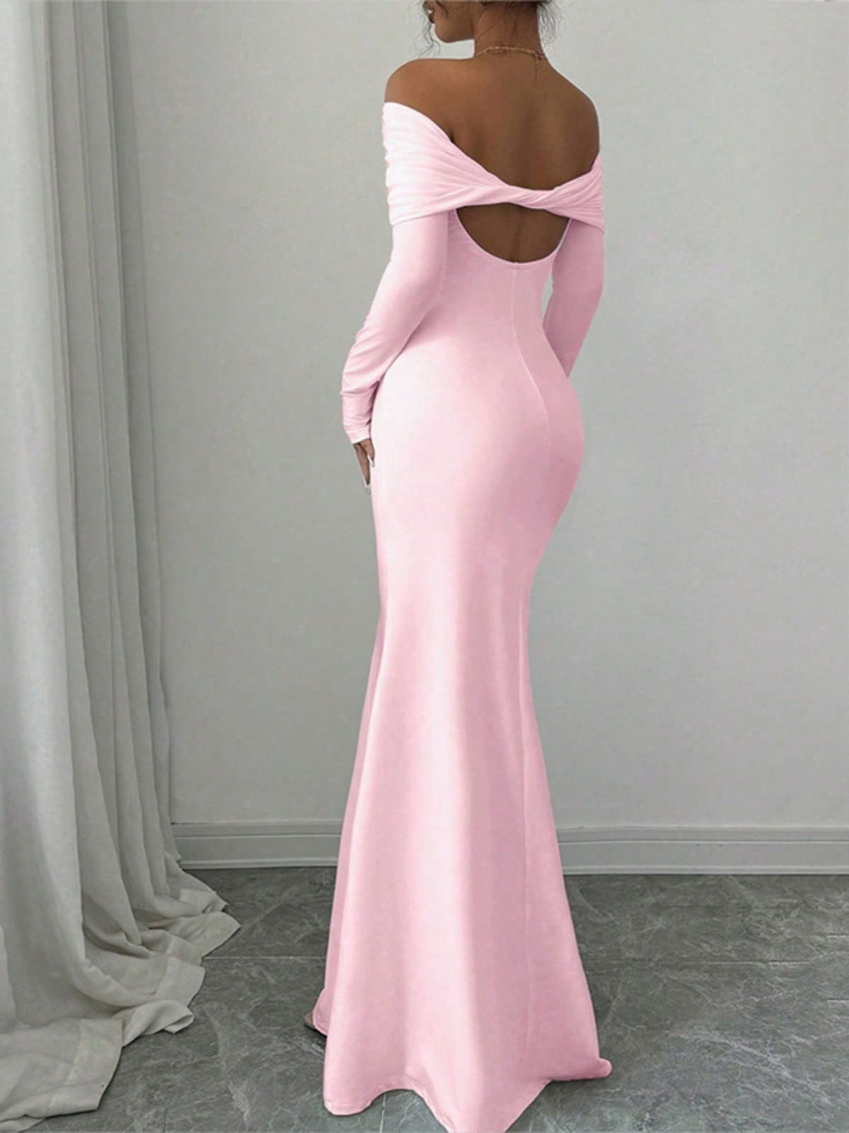 Trendsi Off-Shoulder Long Sleeve Bodycon Maxi Dress Off-Shoulder Long Sleeve Bodycon Maxi Dress Apparel & Accessories > Clothing > Dresses