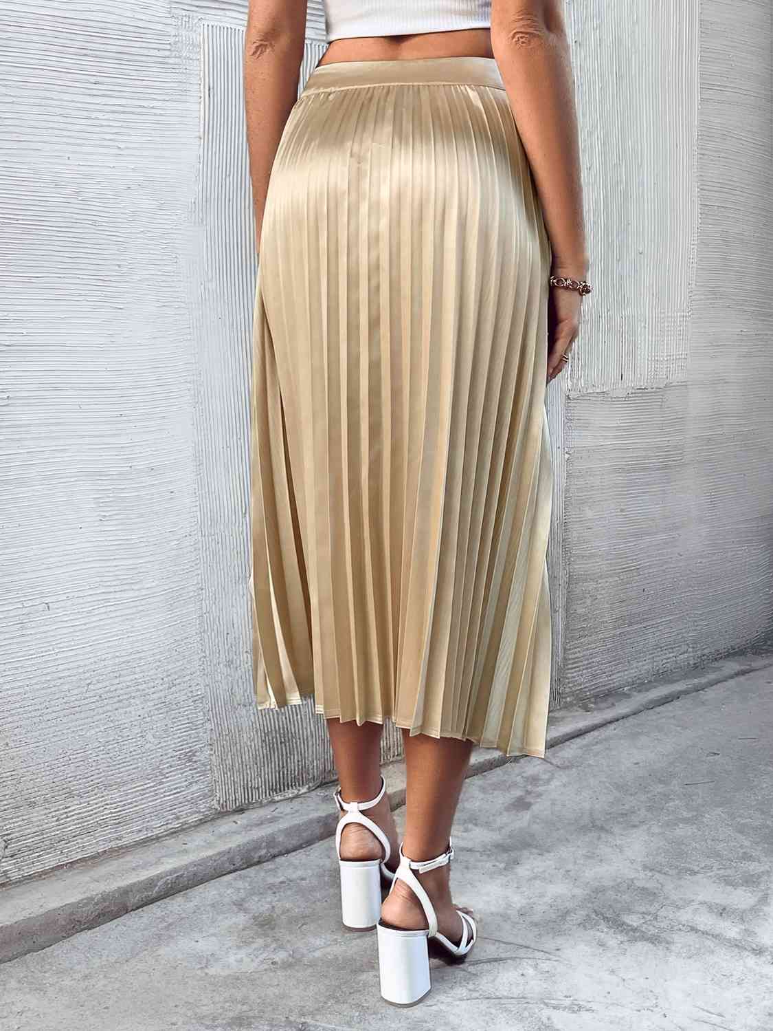 Trendsi Pleated Midi Skirt Apparel &amp; Accessories &gt; Clothing &gt; Dresses