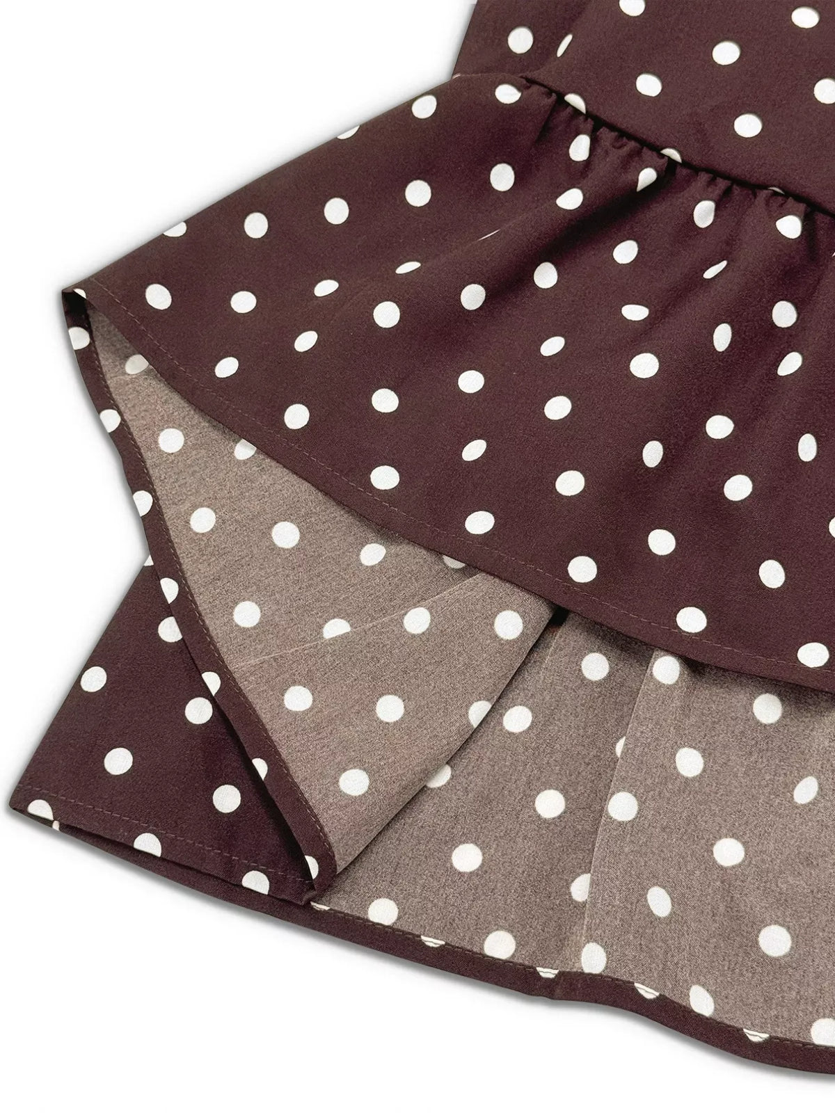 Trendsi Plus Size Polka Dot Ruffle Hem Mini Dress Plus Size Polka Dot Ruffle Hem Mini Dress Apparel & Accessories > Clothing > Dresses