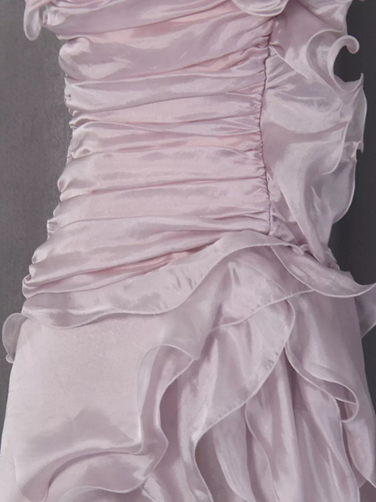 Trendsi Ruffled High-Low Strapless Dress Ruffled High-Low Strapless Dress Apparel & Accessories > Clothing > Dresses