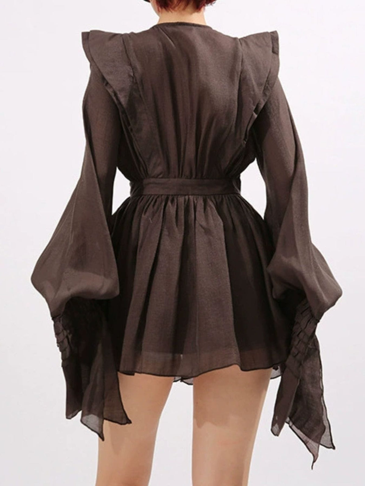 Trendsi Ruffled Long Sleeve Mini Dress Ruffled Long Sleeve Mini Dress Apparel & Accessories > Clothing > Dresses