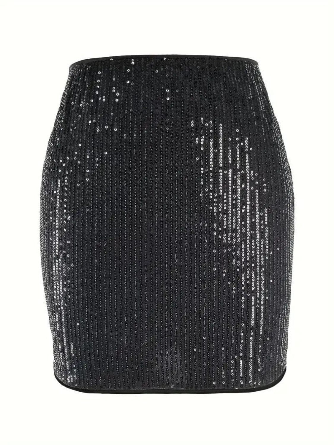 Trendsi Sequin Mini Skirt Sequin Mini Skirt Apparel & Accessories > Clothing > Dresses