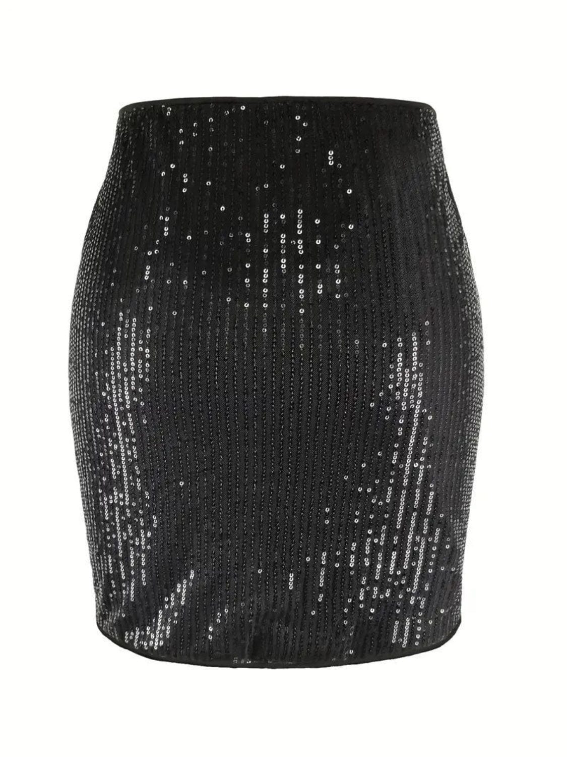 Trendsi Sequin Mini Skirt Sequin Mini Skirt Apparel & Accessories > Clothing > Dresses