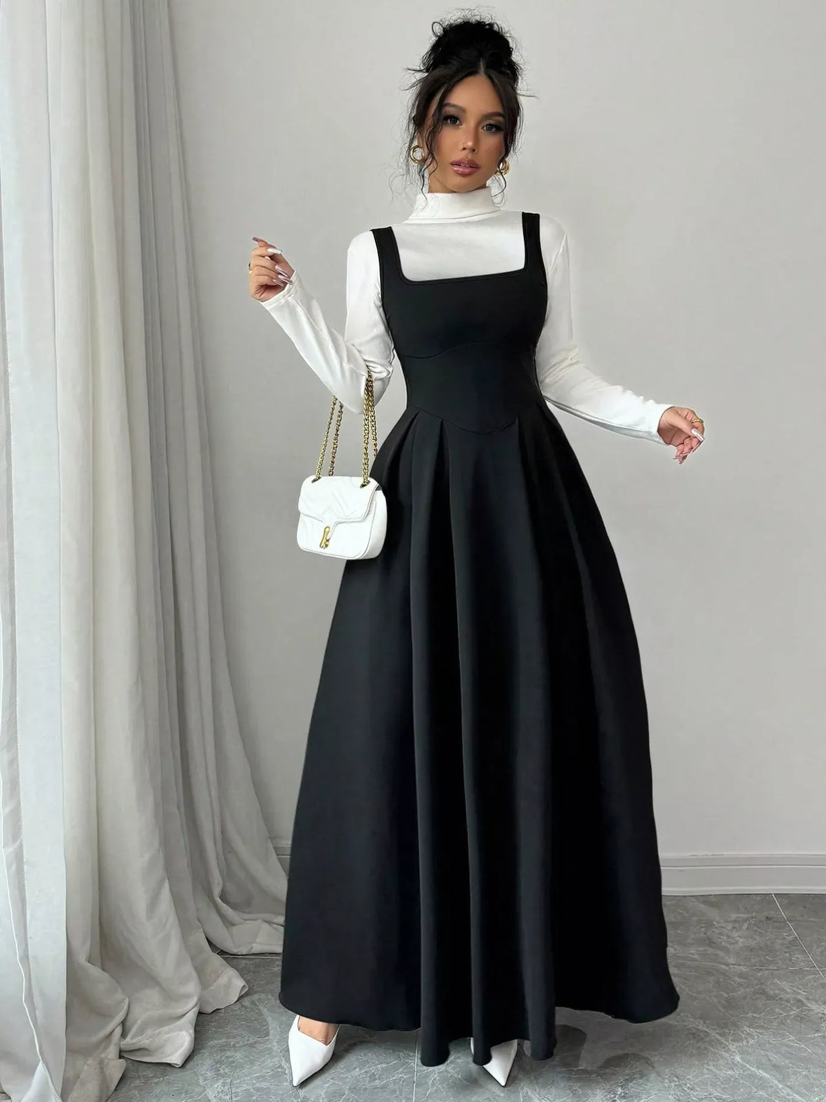 Trendsi Sleeveless A-Line Maxi Dress with Square Neckline Sleeveless A-Line Maxi Dress with Square Neckline Apparel & Accessories > Clothing > Dresses