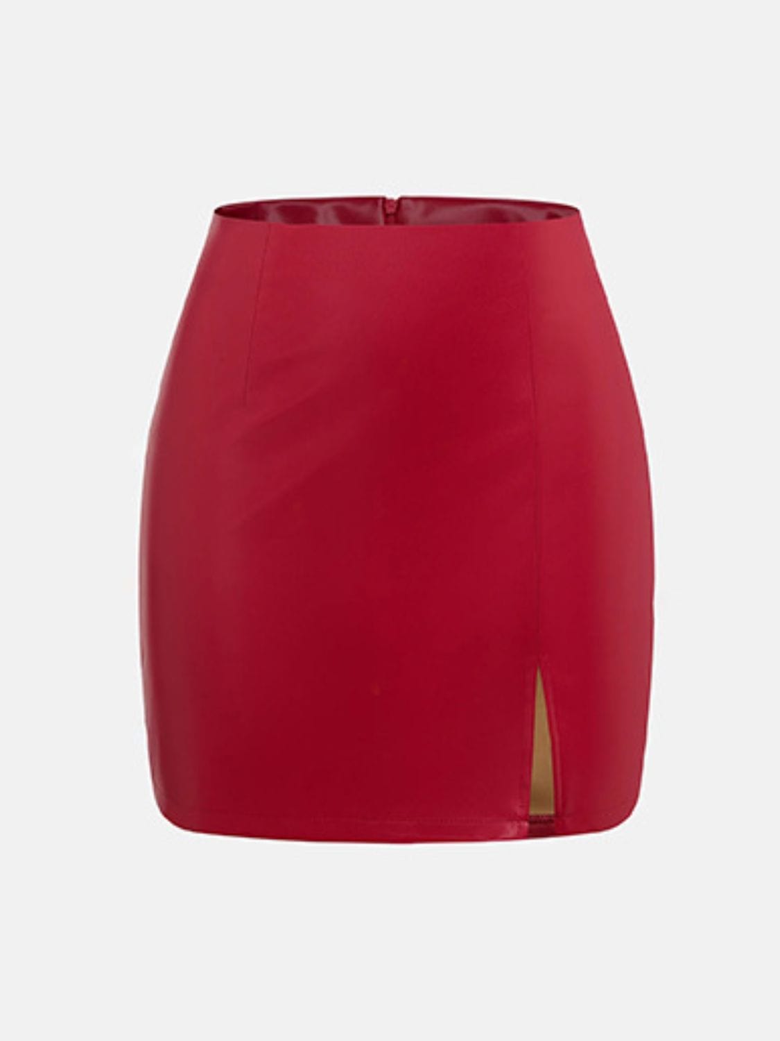 Trendsi Slit Mini Skirt with Zipper Slit Mini Skirt with Zipper Apparel & Accessories > Clothing > Dresses