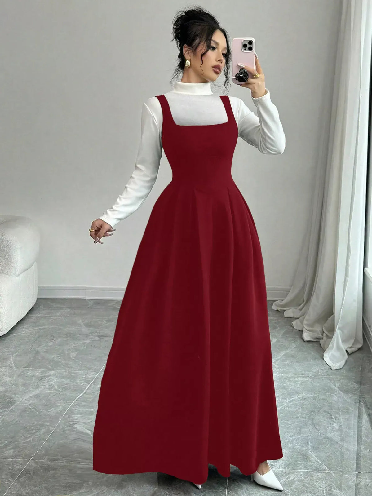 Trendsi Square Neck Sleeveless Maxi Tank Dress Square Neck Sleeveless Maxi Tank Dress Apparel & Accessories > Clothing > Dresses