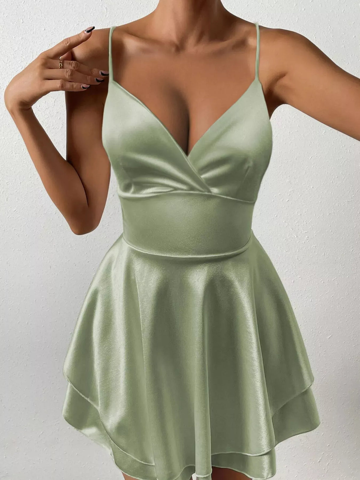 Trendsi Tie Back Layered Cami Dress Tie Back Layered Cami Dress Apparel & Accessories > Clothing > Dresses