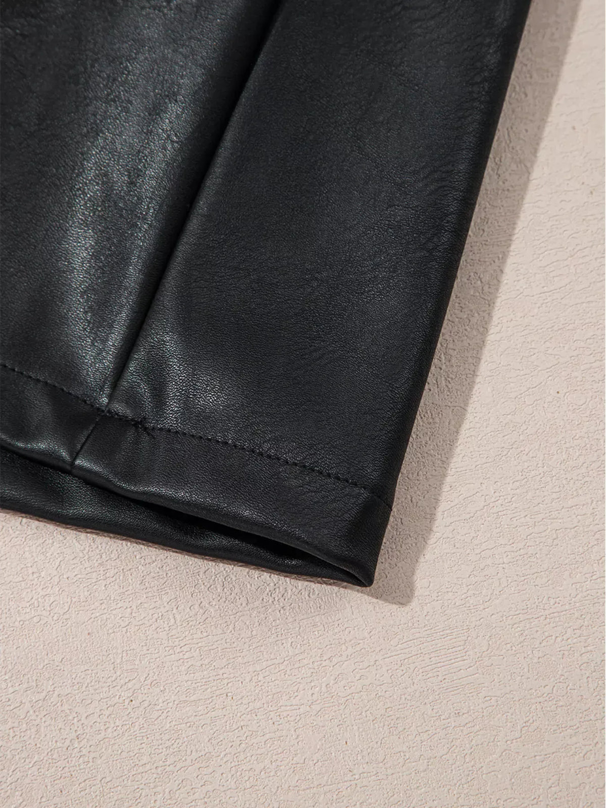 Trendsi Vegan Leather Sleeveless Mini Dress Vegan Leather Sleeveless Mini Dress Apparel & Accessories > Clothing > Dresses