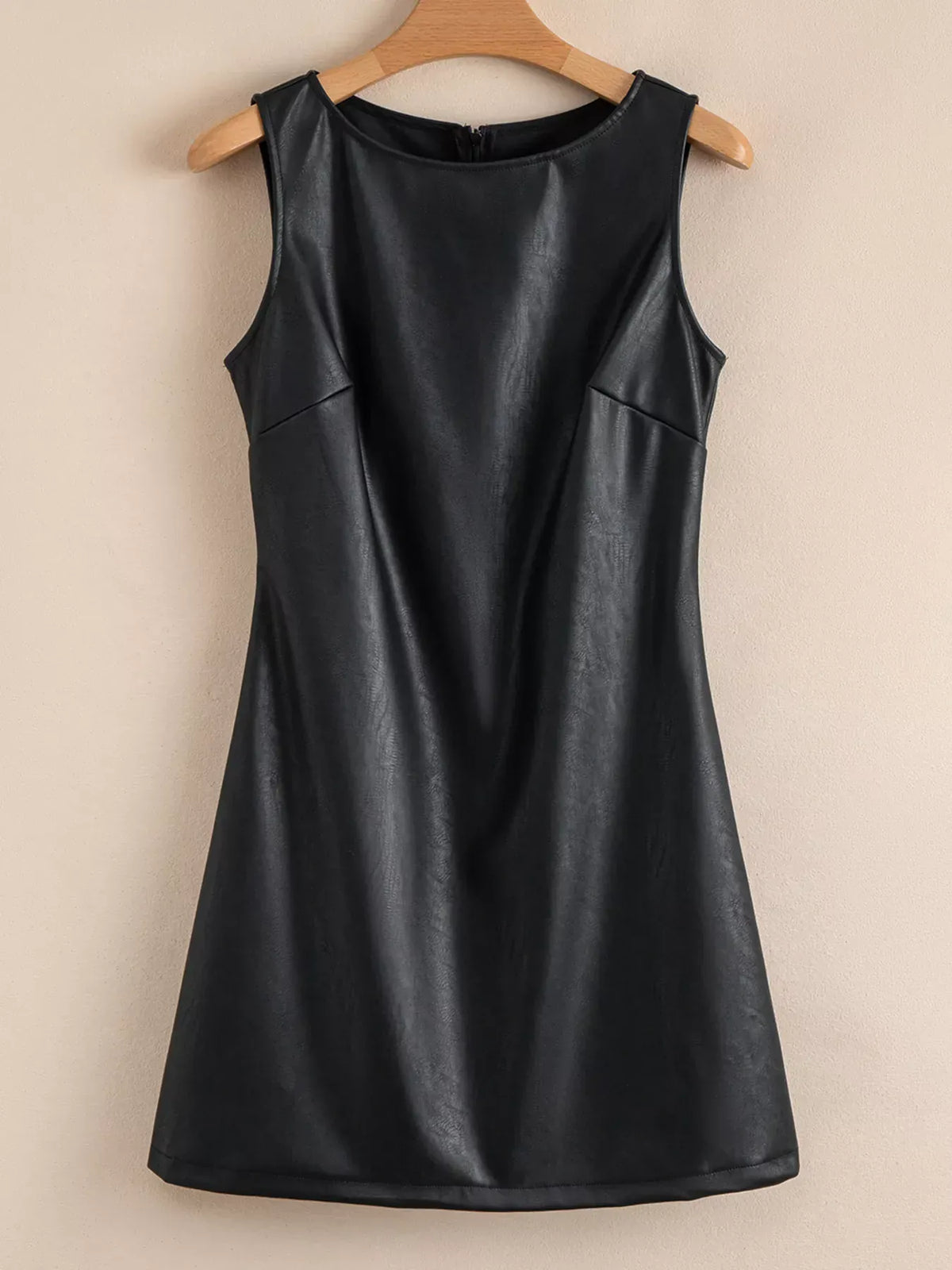 Trendsi Vegan Leather Sleeveless Mini Dress Vegan Leather Sleeveless Mini Dress Apparel & Accessories > Clothing > Dresses