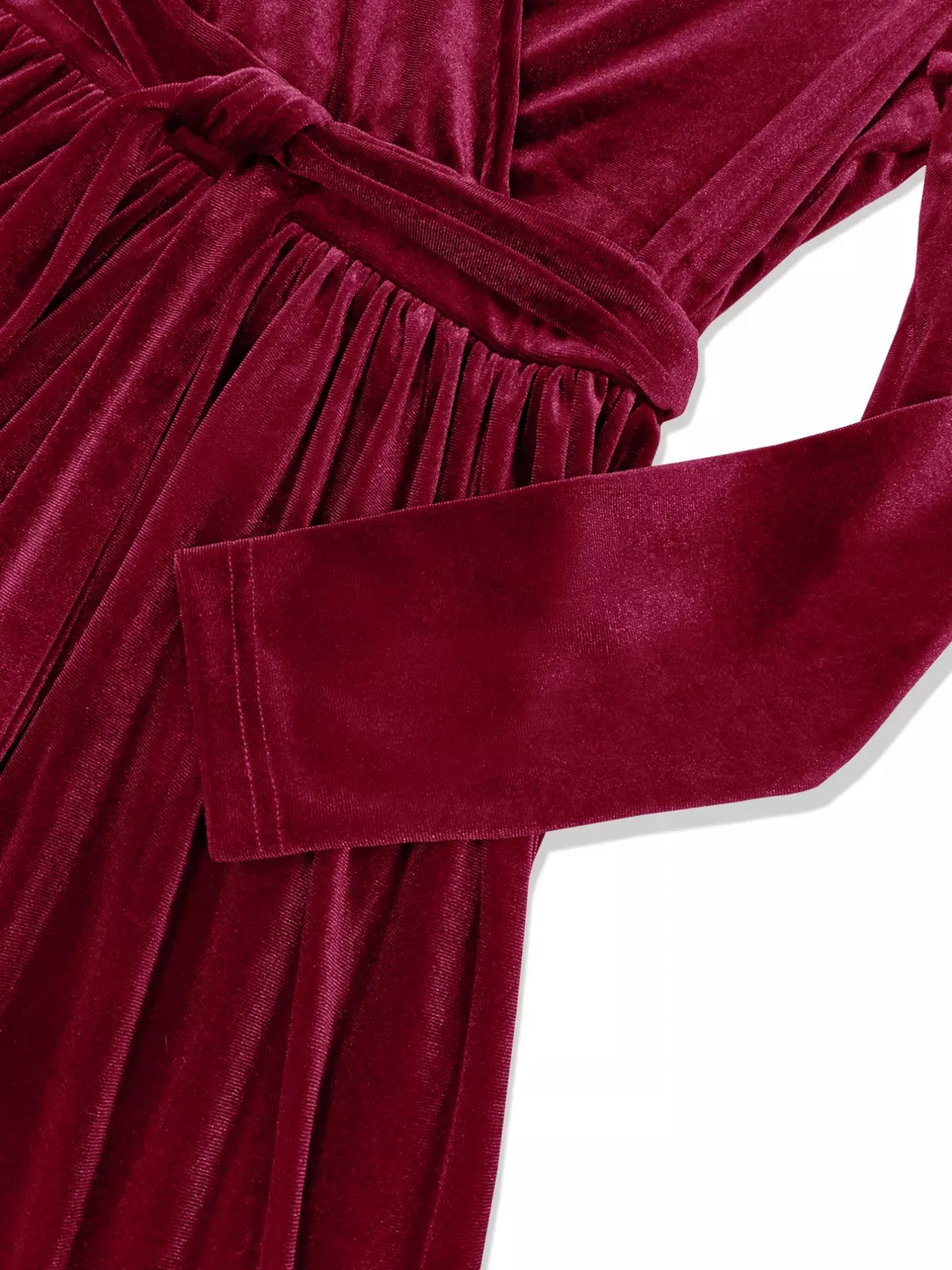 Trendsi Velvet Wrap Surplice Maxi Dress Velvet Wrap Surplice Maxi Dress Apparel & Accessories > Clothing > Dresses