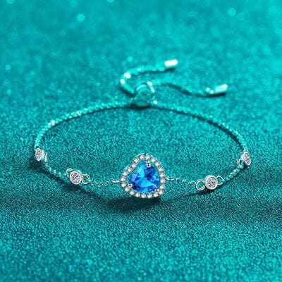 Trendsi Ultra marine / One Size 1 Carat Moissanite 925 Sterling Silver Bracelet 100500459661620 Apparel & Accessories > Clothing > Sleepwear & Loungewear > Robes