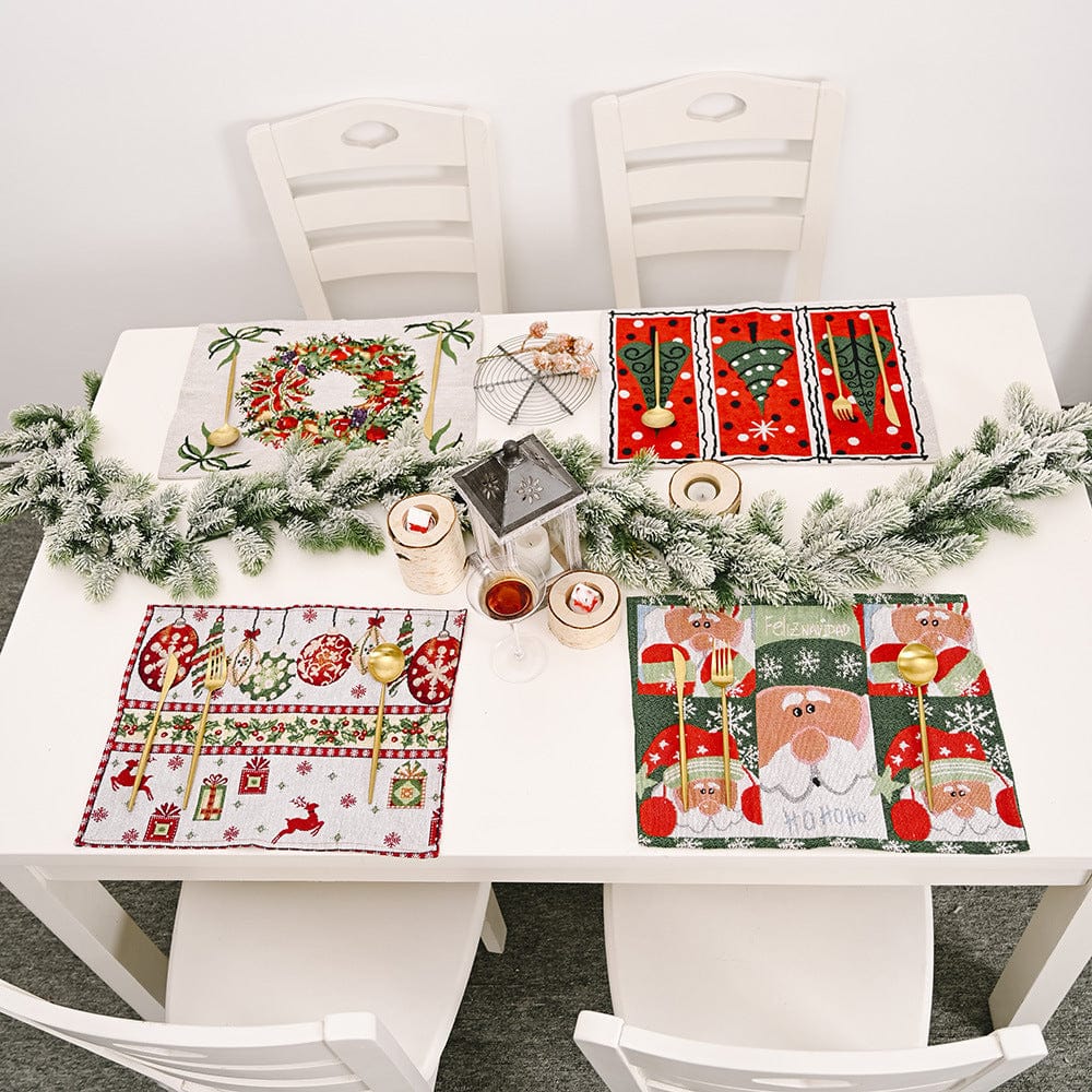 Trendsi Assorted 2-Piece Christmas Placemats Assorted 2-Piece Christmas Placemats