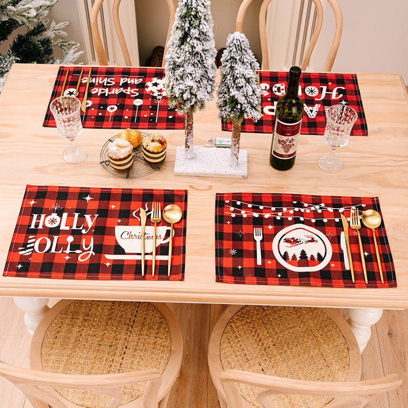 Trendsi Assorted 2-Piece Plaid Placemats Assorted 2-Piece Plaid Placemats