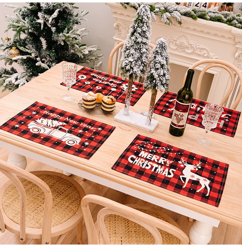 Trendsi Assorted 2-Piece Plaid Placemats Assorted 2-Piece Plaid Placemats