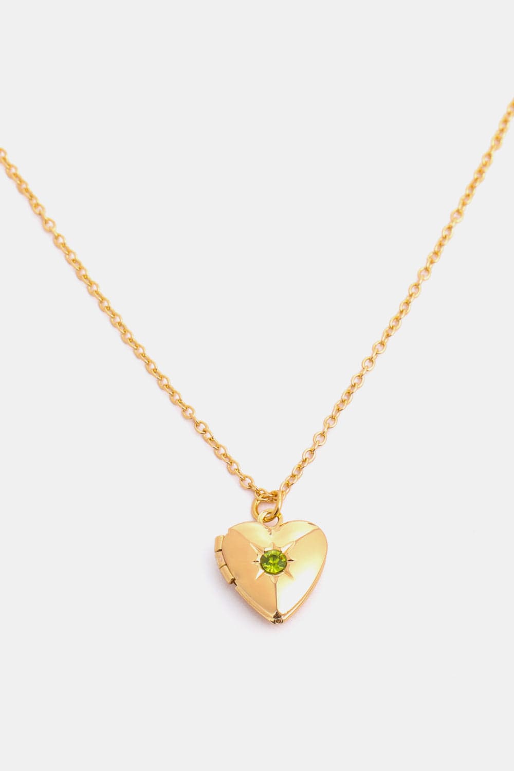 Trendsi August / One Size Zircon Heart Shape 14K Gold-Plated Pendant Necklace 101300894360909 Zircon Heart Shape 14K Gold-Plated Pendant Necklace