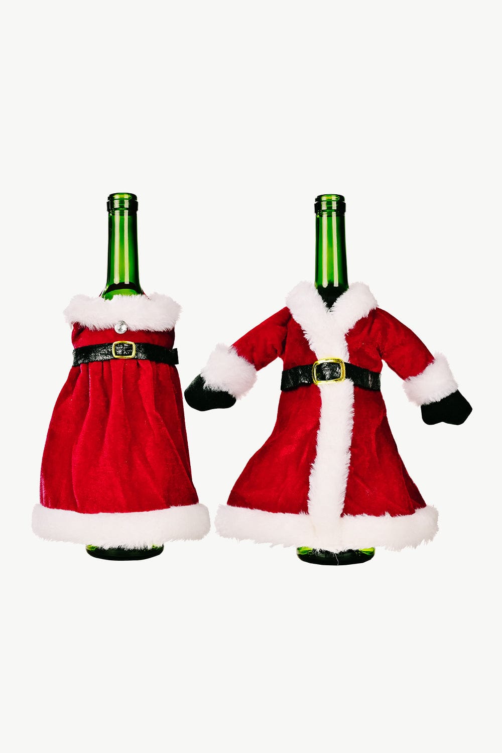 Trendsi Christmas Dress / One Size/2 Pack 2-Pack Christmas Dress Wine Bottle Covers 101400875012131 2-Pack Christmas Dress Wine Bottle Covers