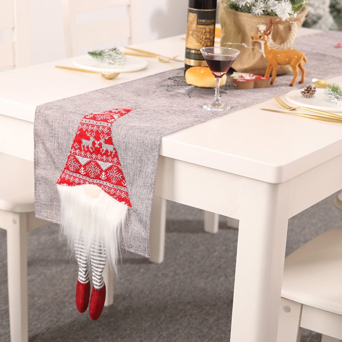 Trendsi Christmas Element Table Runner Christmas Element Table Runner