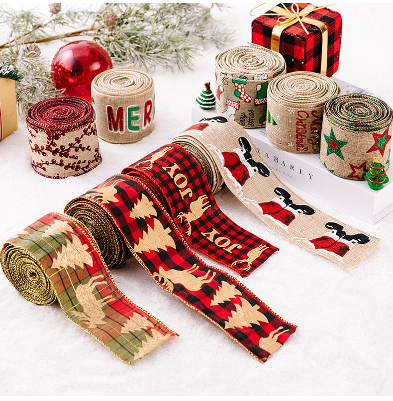 Trendsi Christmas Polyester Ribbon Christmas Polyester Ribbon