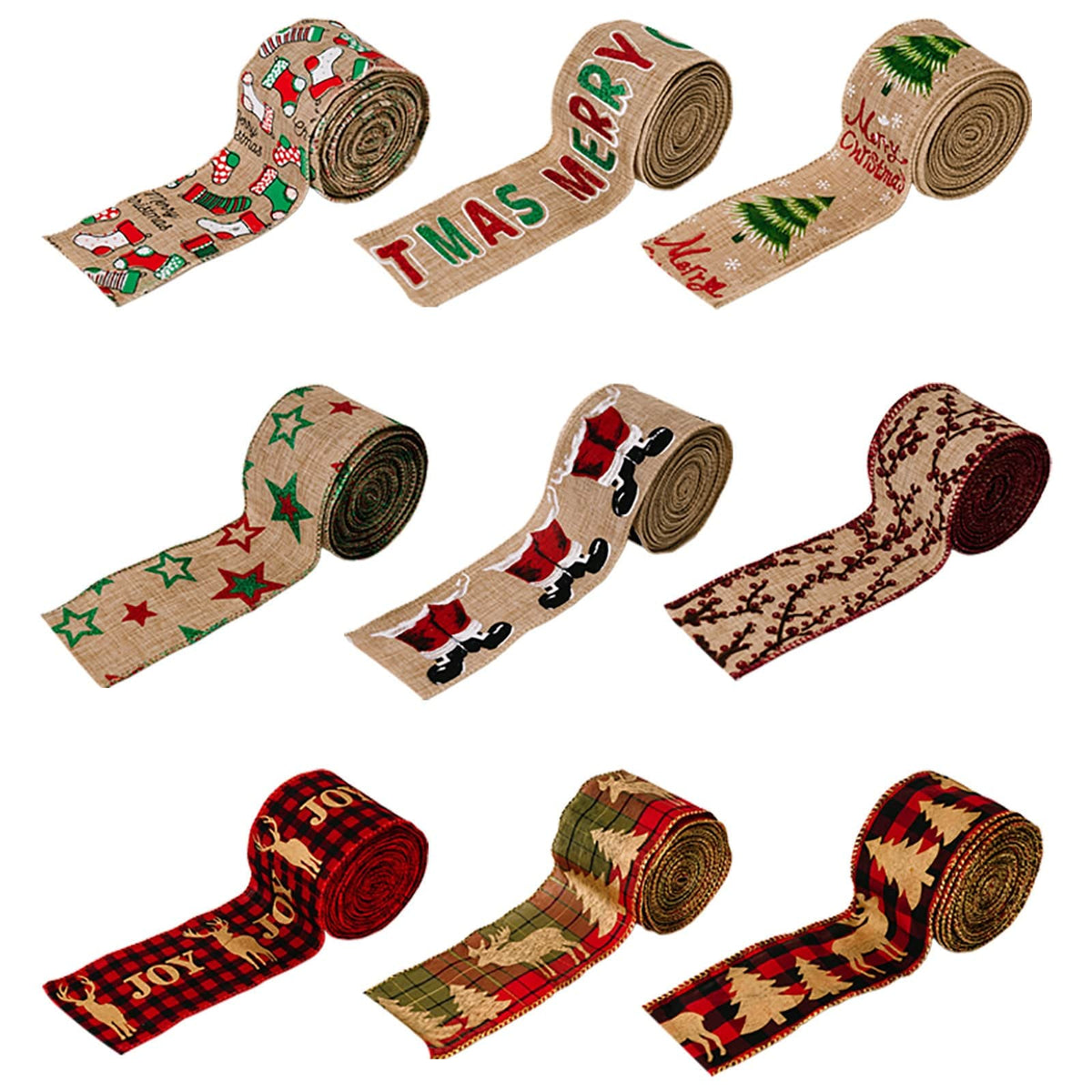 Trendsi Christmas Polyester Ribbon Christmas Polyester Ribbon