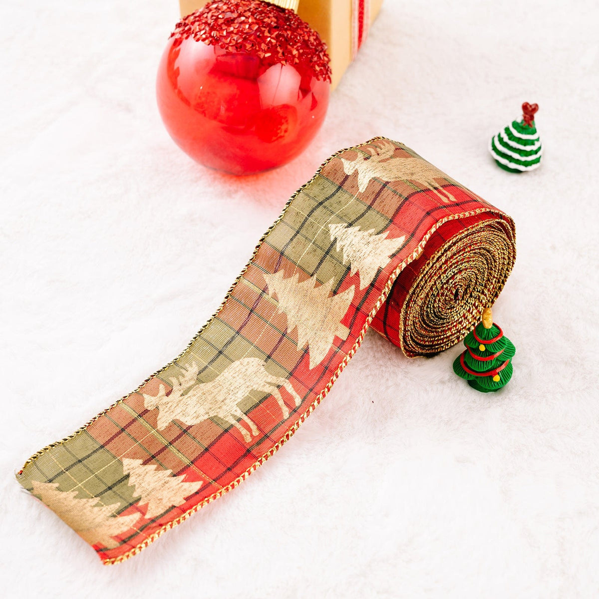 Trendsi Christmas Polyester Ribbon Christmas Polyester Ribbon