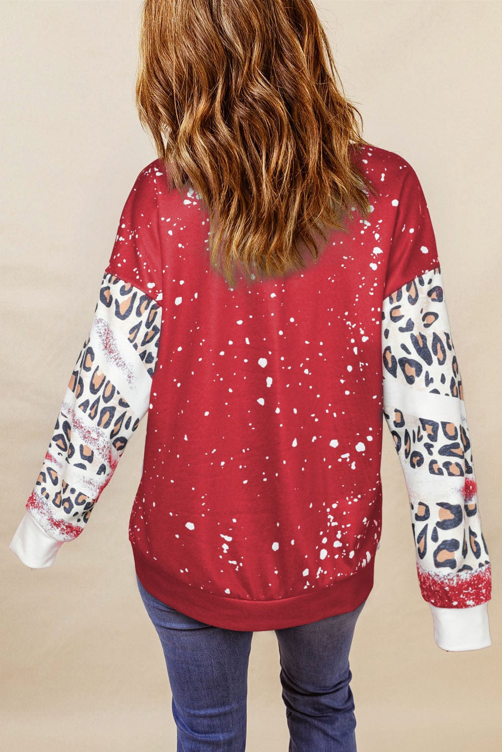 Trendsi Brick Red / S Christmas Tree Graphic Sweatshirt 100101864461575 Christmas Tree Graphic Sweatshirt