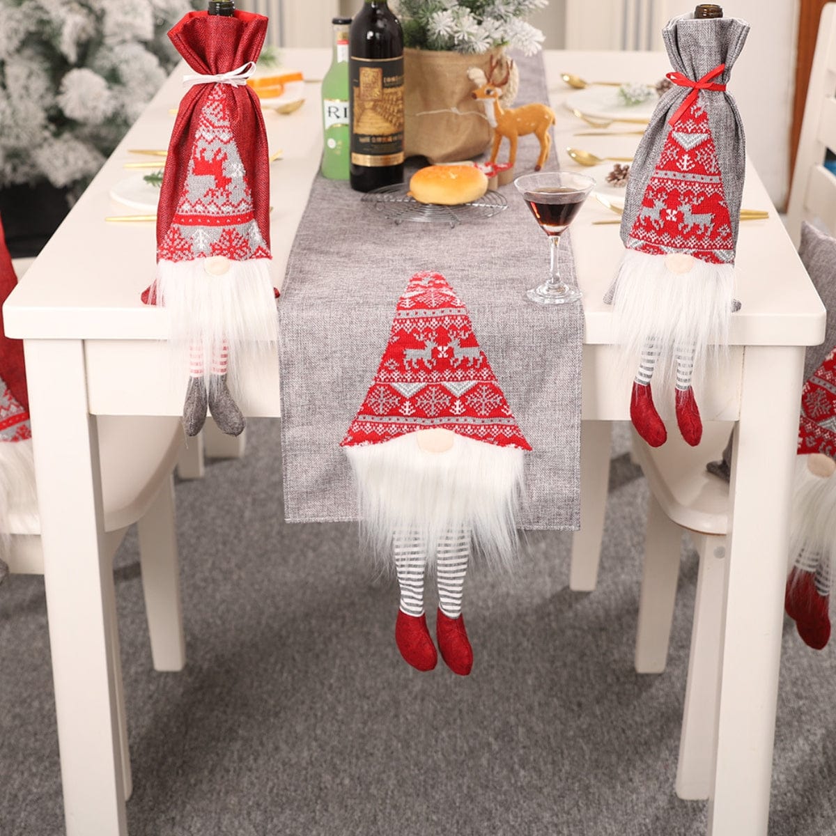 Trendsi Dark Gray / One Size Christmas Element Table Runner 101400076872285 Christmas Element Table Runner