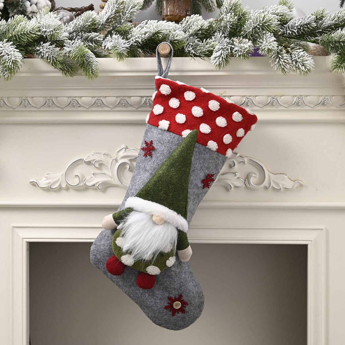 Trendsi Dark Gray / One Size Christmas Stocking Hanging Widget 101400781435454 Christmas Stocking Hanging Widget