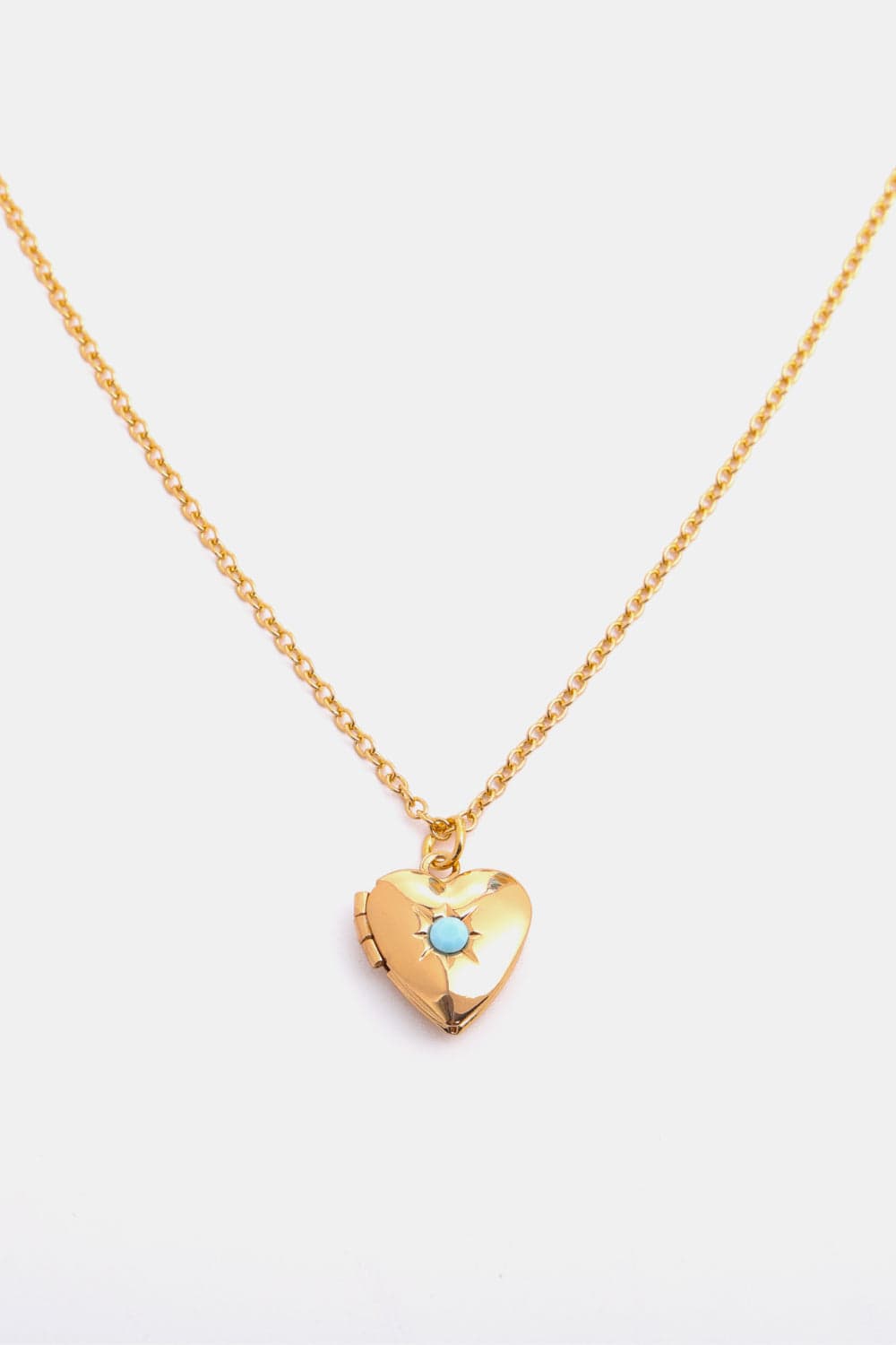 Trendsi December / One Size Zircon Heart Shape 14K Gold-Plated Pendant Necklace 101300894360652 Zircon Heart Shape 14K Gold-Plated Pendant Necklace