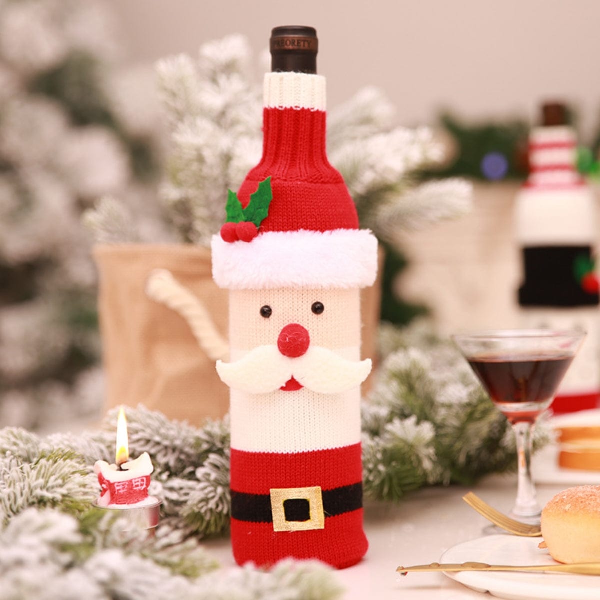 Trendsi Christmas Wine Bottle Cover Christmas Wine Bottle Cover