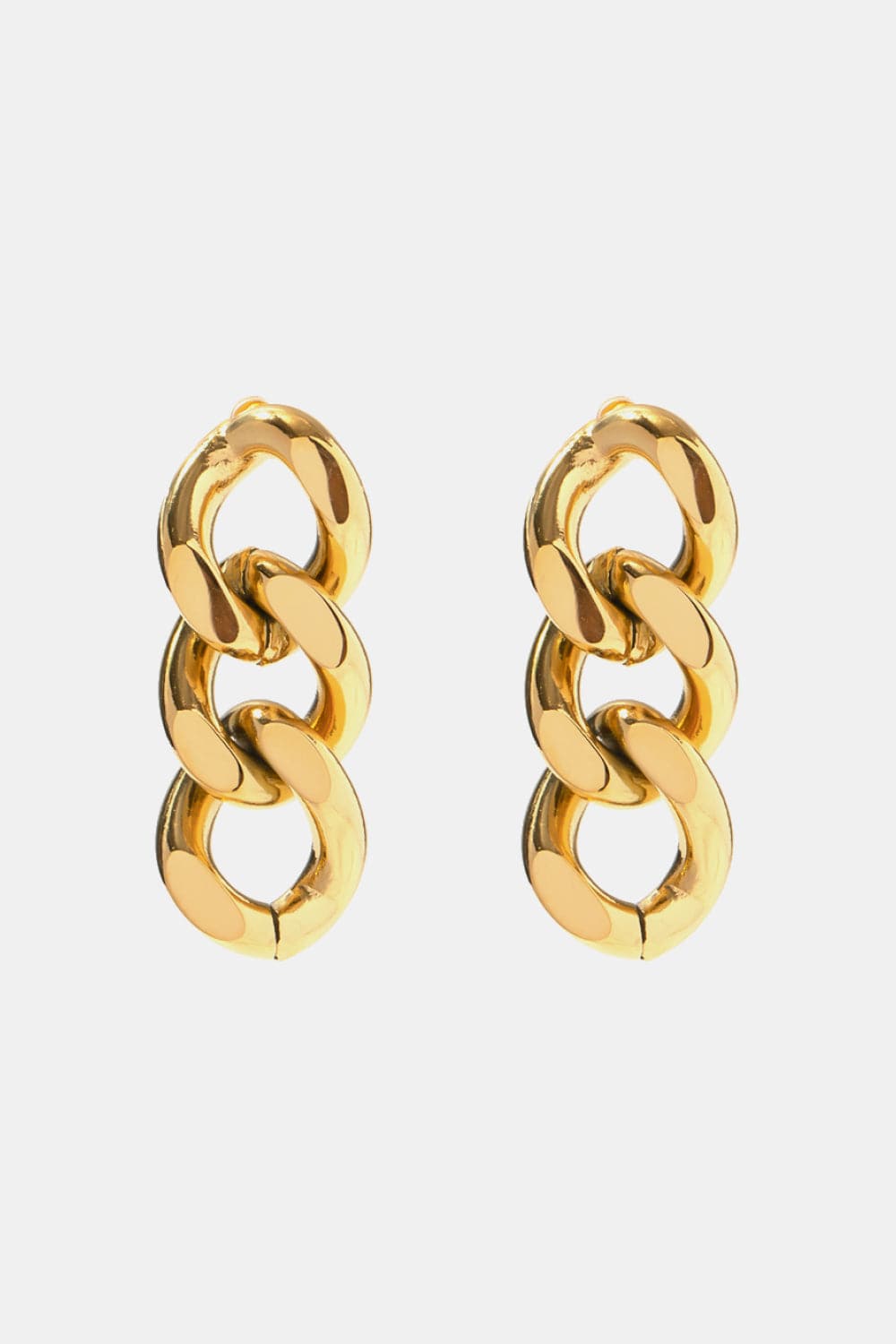 Trendsi Gold / One Size Stainless Steel Chain Earrings 101300395175877 Stainless Steel Chain Earrings