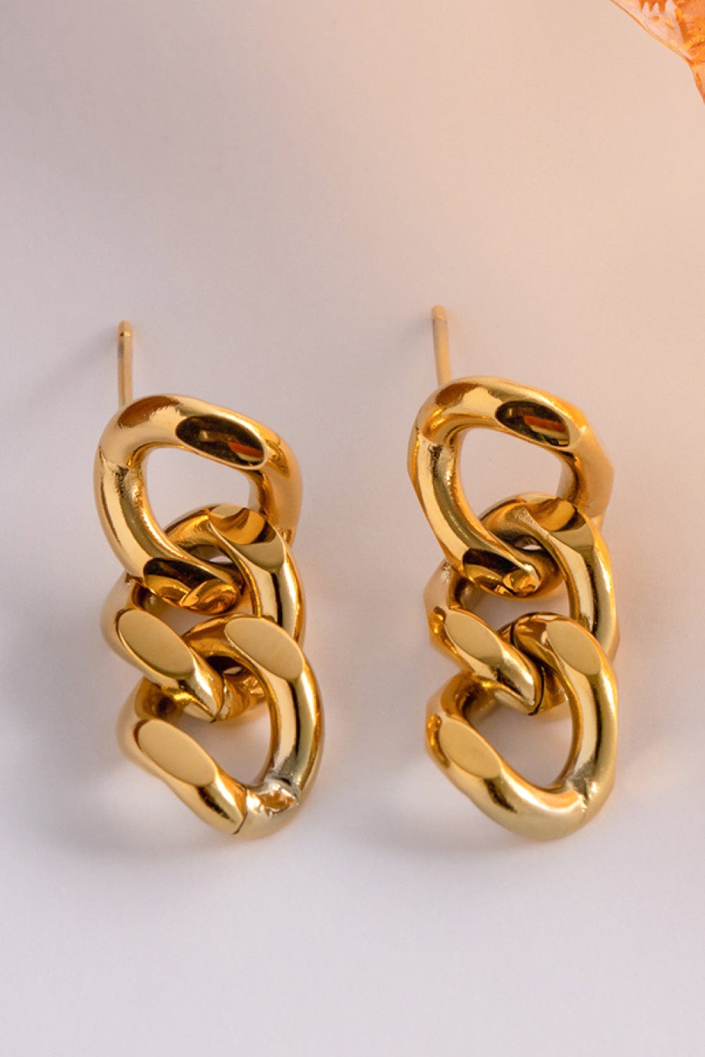 Trendsi Gold / One Size Stainless Steel Chain Earrings 101300395175877 Stainless Steel Chain Earrings