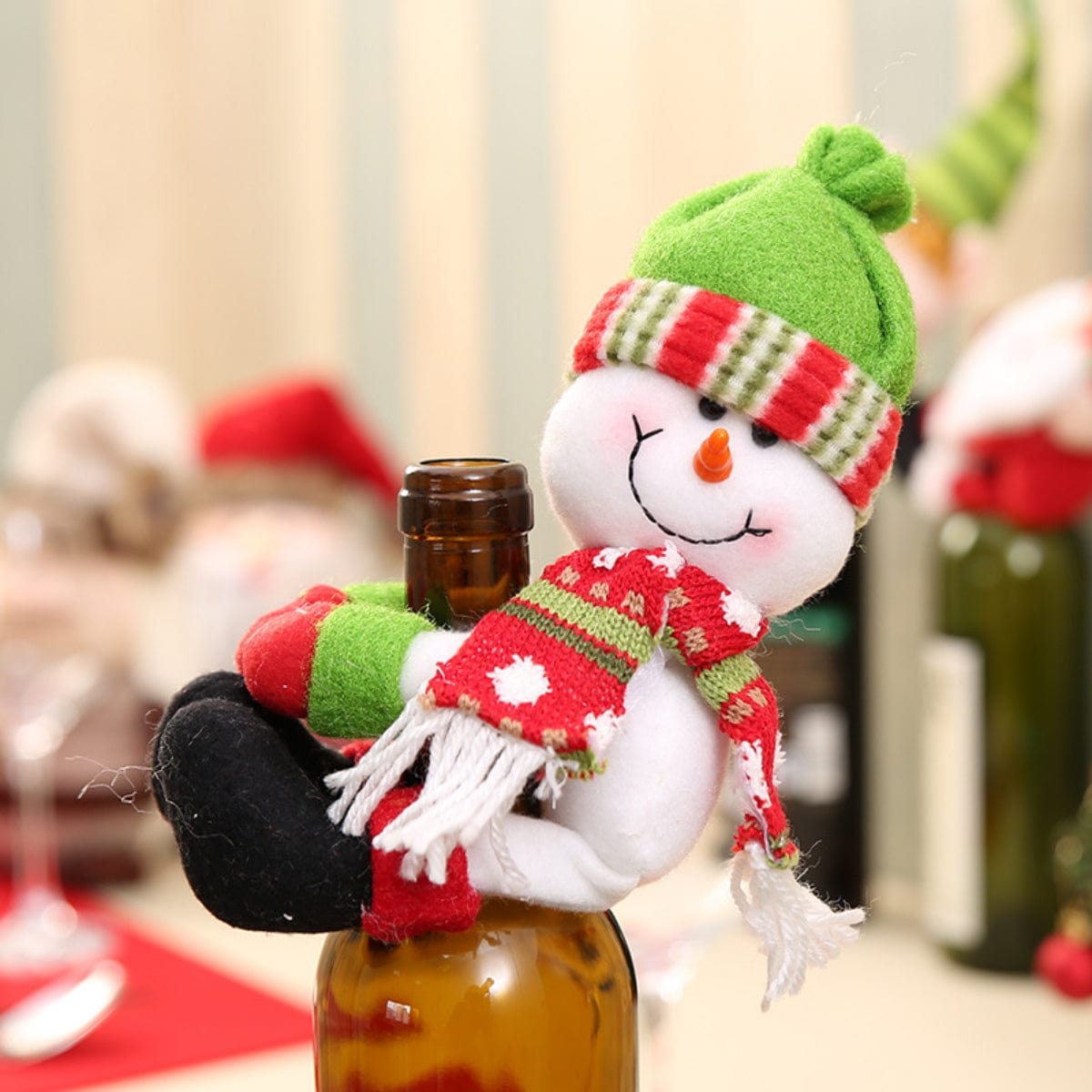 Trendsi Green / One Size Christmas Gnome Wine Bottle Decoration 101400876390026 Christmas Gnome Wine Bottle Decoration