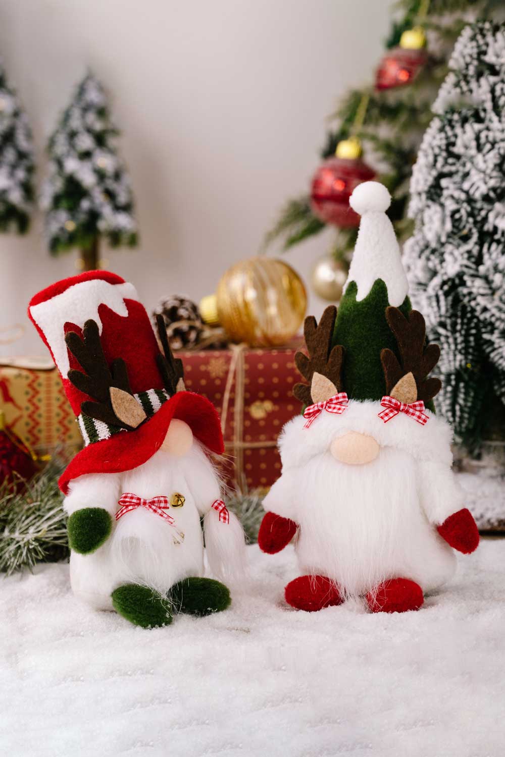 Trendsi Green/Red / One Size/2 Pack 2-Pack Christmas Reindeer Gnomes 101400644649268 2-Pack Christmas Reindeer Gnomes