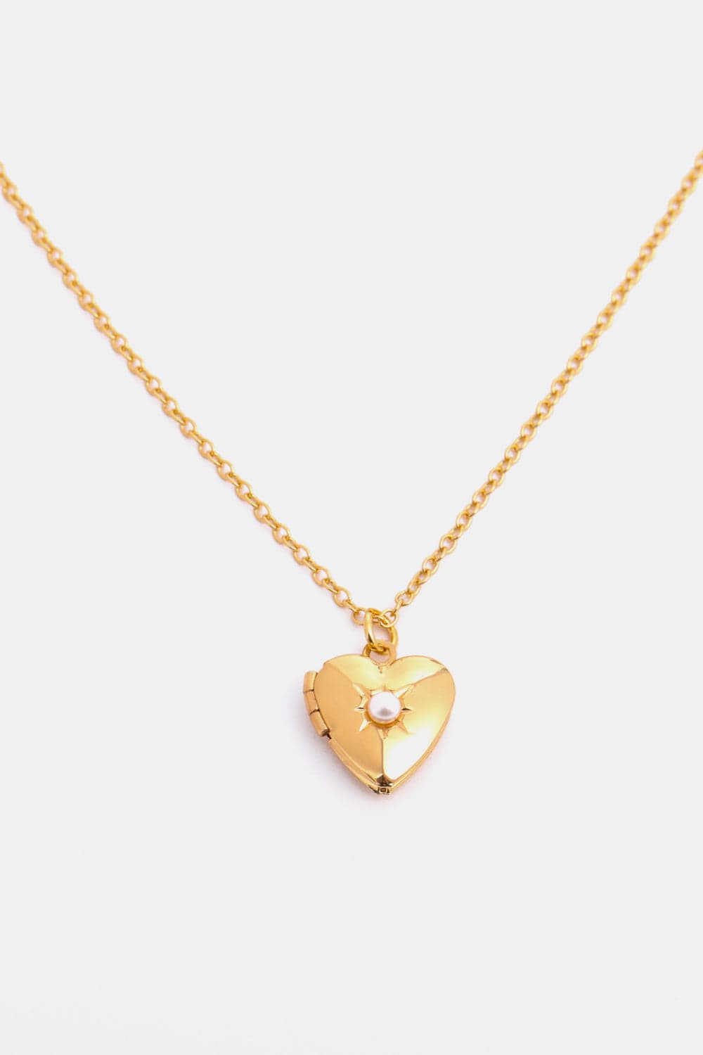 Trendsi June / One Size Zircon Heart Shape 14K Gold-Plated Pendant Necklace 101300894365911 Zircon Heart Shape 14K Gold-Plated Pendant Necklace