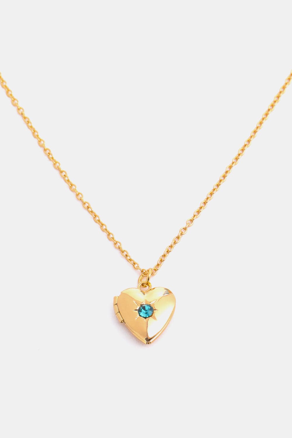 Trendsi May / One Size Zircon Heart Shape 14K Gold-Plated Pendant Necklace 101300894369593 Zircon Heart Shape 14K Gold-Plated Pendant Necklace