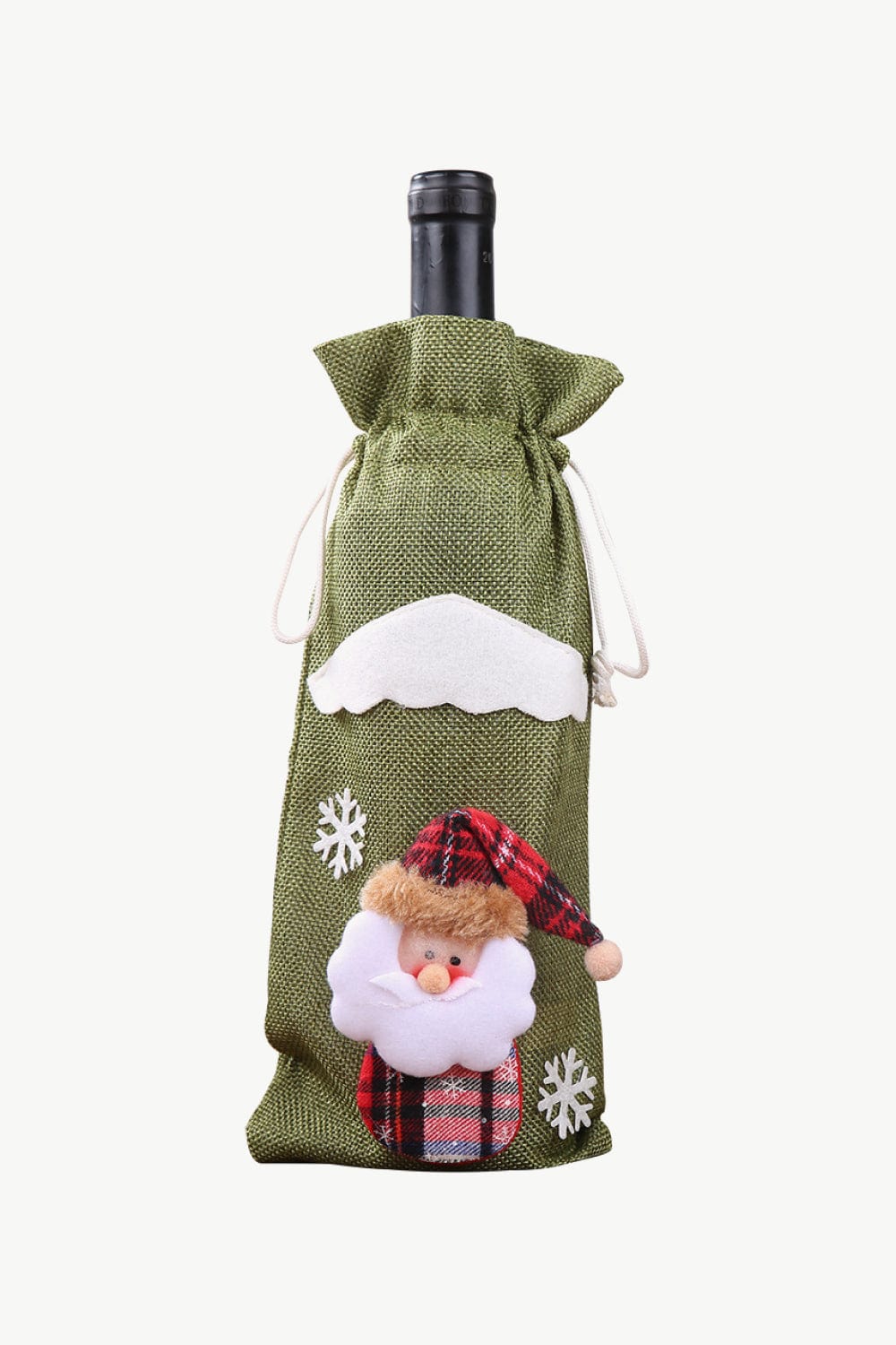 Trendsi Red/Green/Beige Snowman/Beige Reindeer / One Size/4 Pack 4-Pack Christmas Gnome Bottle Cover 101400951025832 4-Pack Christmas Gnome Bottle Cover